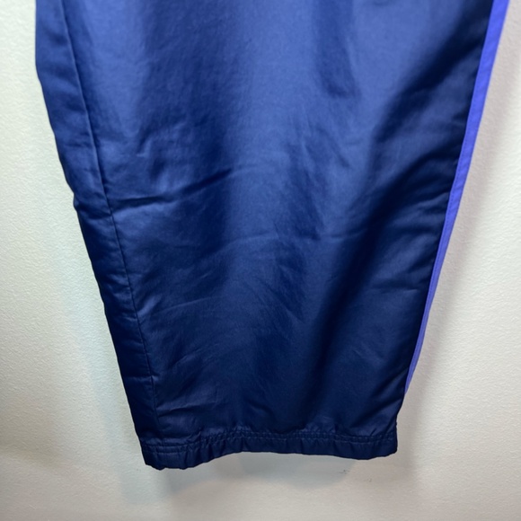 Adidas Women's Vintage Mesh Lined Track Pants Blue 3 White Stripes Zip Ankle XL - Picture 6 of 16